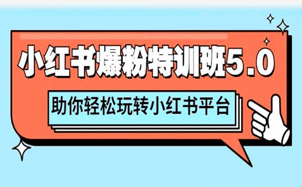 小红书爆粉教程?陆明明小红书爆粉特训班5.0 第1张