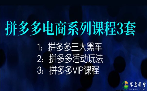拼多多活动玩法:拼多多三大黑车(拼多多系列课程3套) 第1张 拼多多活动玩法:拼多多三大黑车(拼多多系列课程3套) 第1张